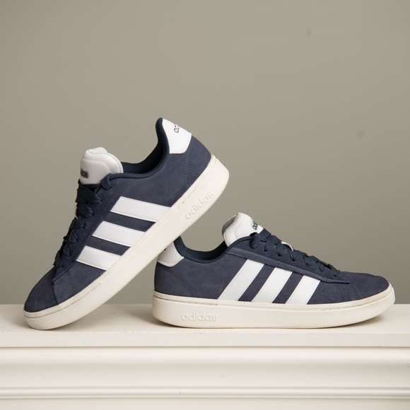 Adidas Grand Court Alpha Navy White Retro Y2K Soccer Style Sneakers Mens Size 13 - Picture 1 of 7